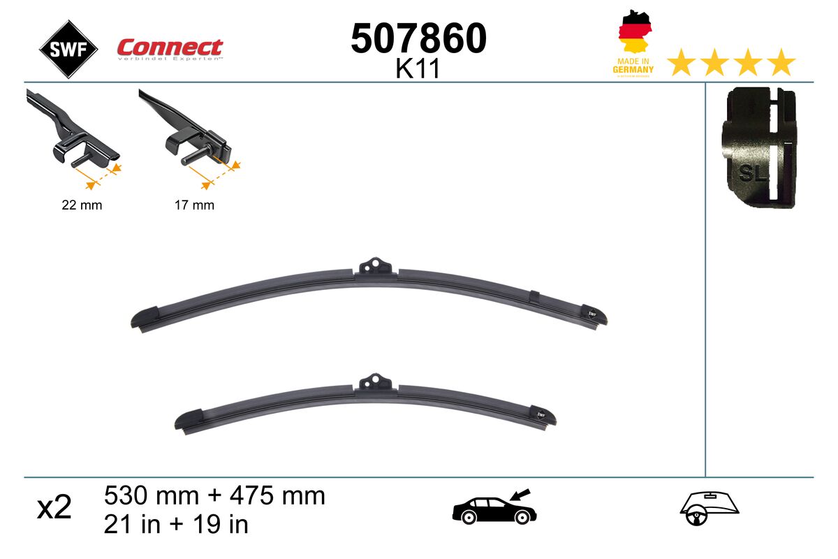 Lamela stergator VW GOLF IV (1J1) 1.6 16V  benzina 105 cai SWF 507860